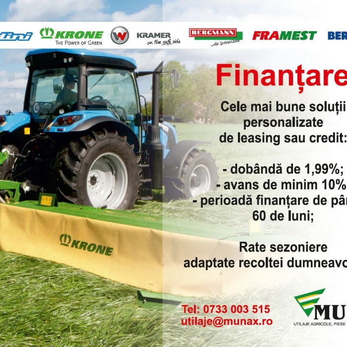 Campanie de finantare Munax-Unicredit  Leasing/Credit 1,99%